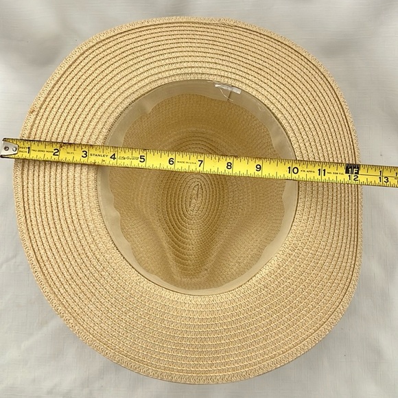 New~Unisex / Straw Hat With Turquoise Stone Detail - Picture 7 of 10